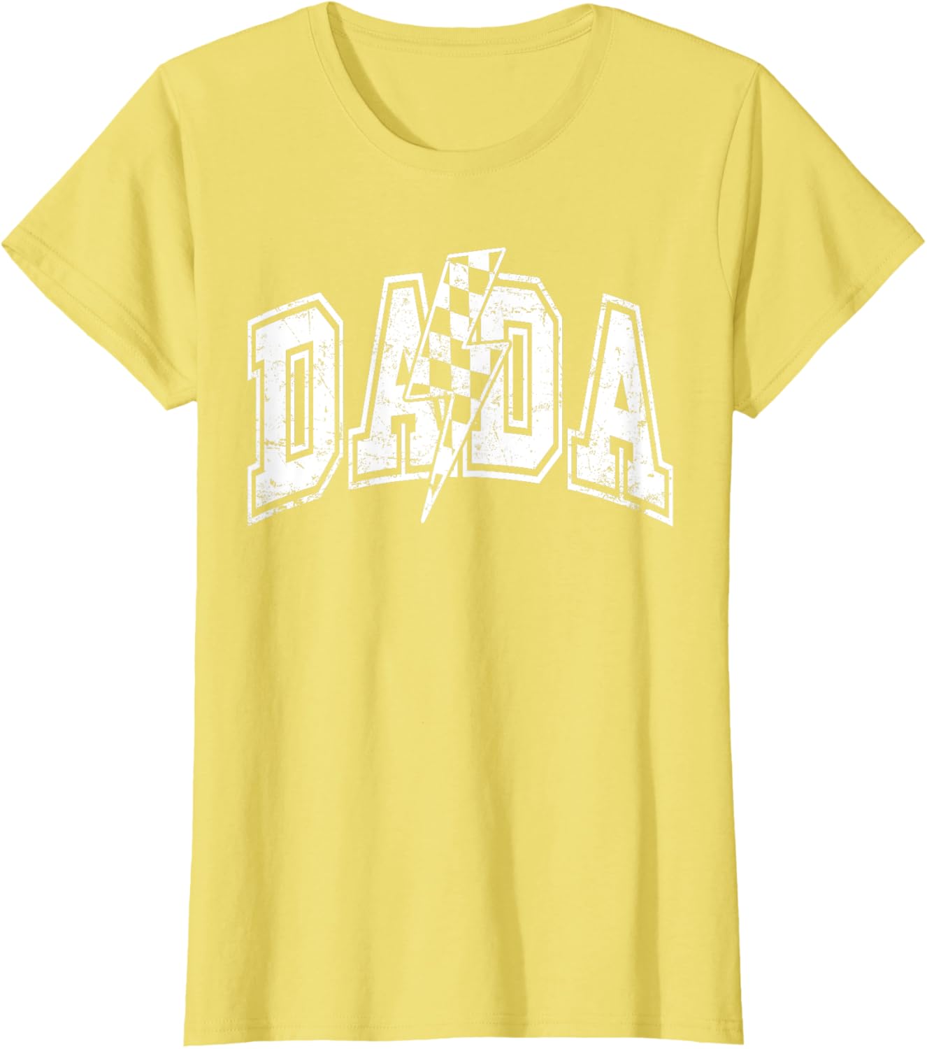 Dada Lightning Bolt Checkered Varsity Dad Men Father's Day