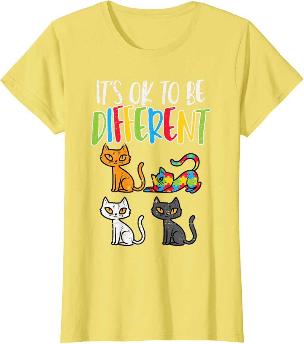 Its Ok To Be Different Cat Puzzle Cute Autism Awareness Kids