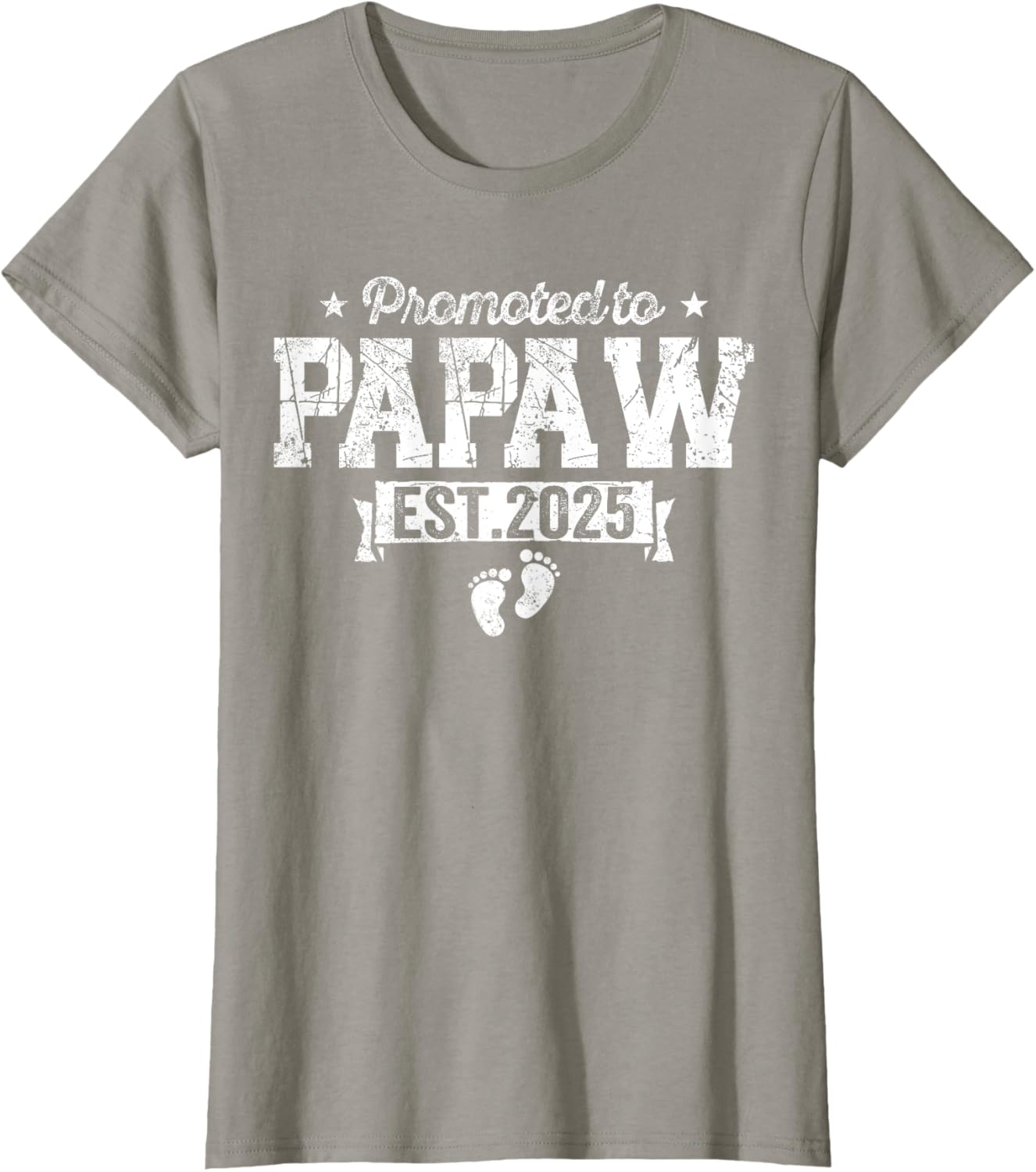 Retro Promoted To Papaw 2025 New Papaw First Father's Day T-Shirt, Small, Black