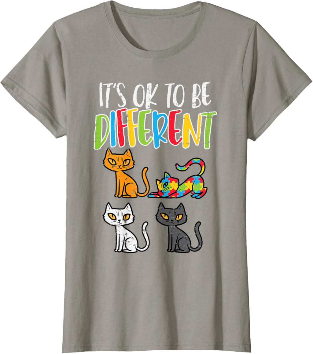 Its Ok To Be Different Cat Puzzle Cute Autism Awareness Kids