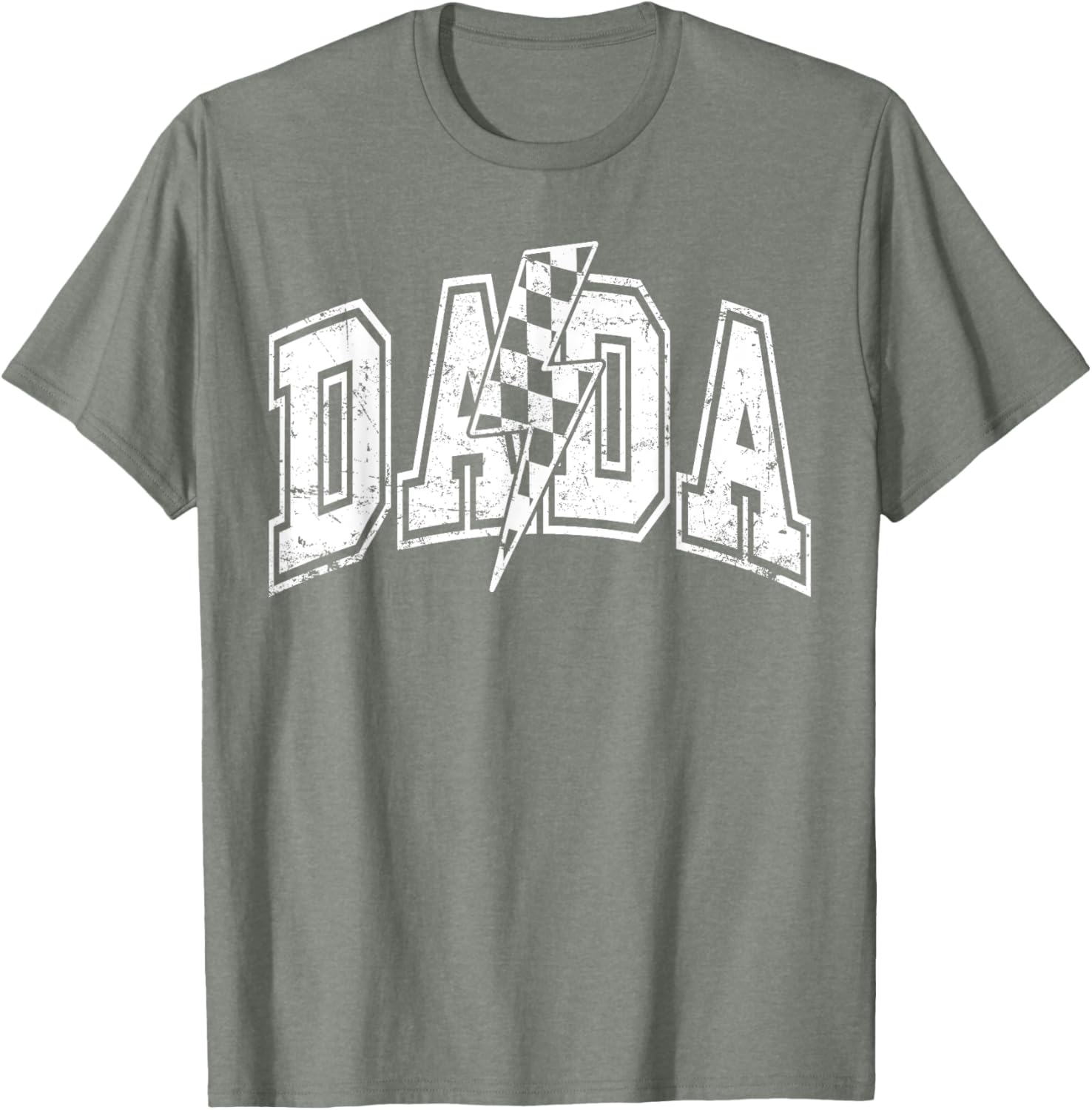 Dada Lightning Bolt Checkered Varsity Dad Men Father's Day