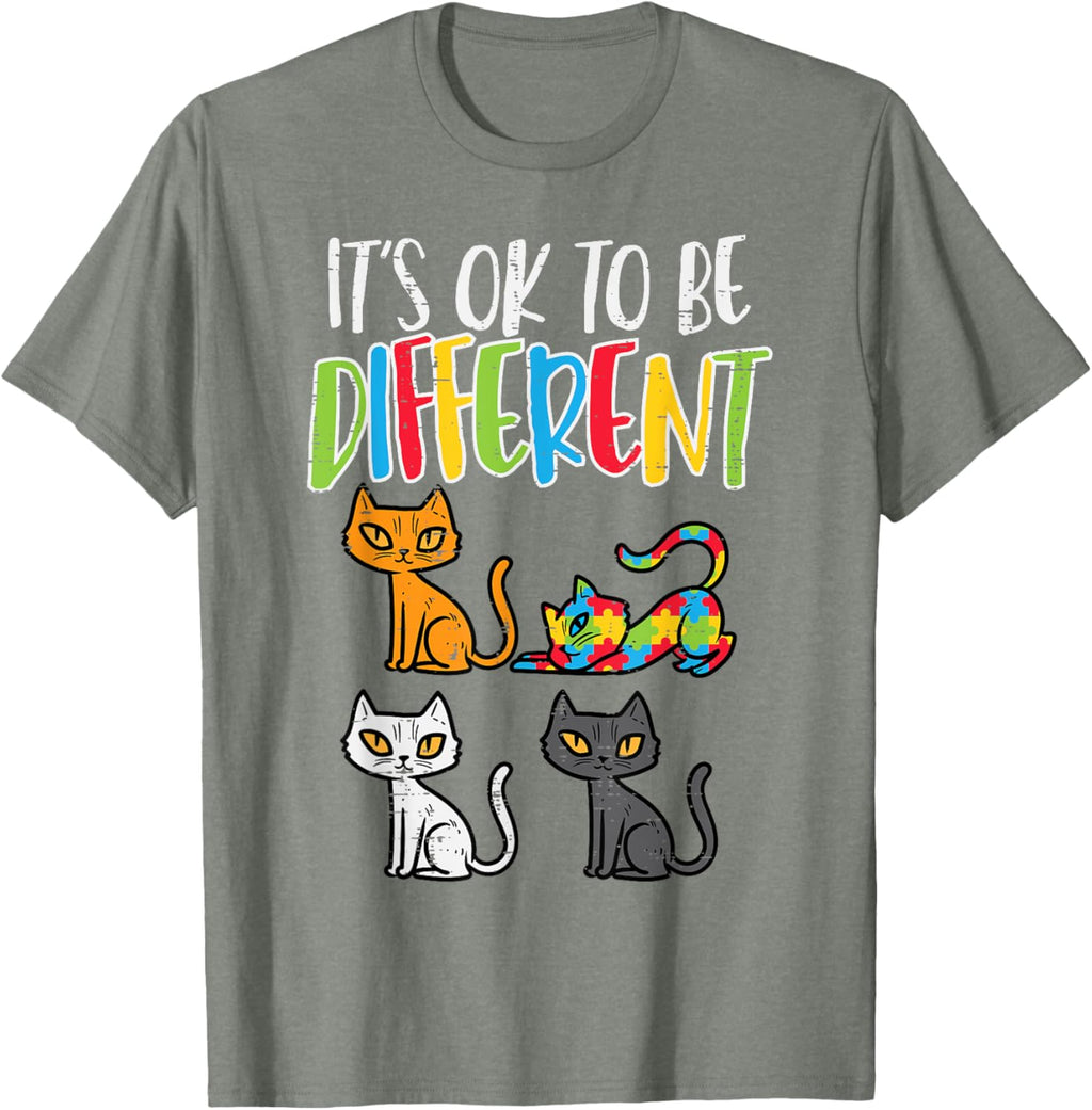 Its Ok To Be Different Cat Puzzle Cute Autism Awareness Kids