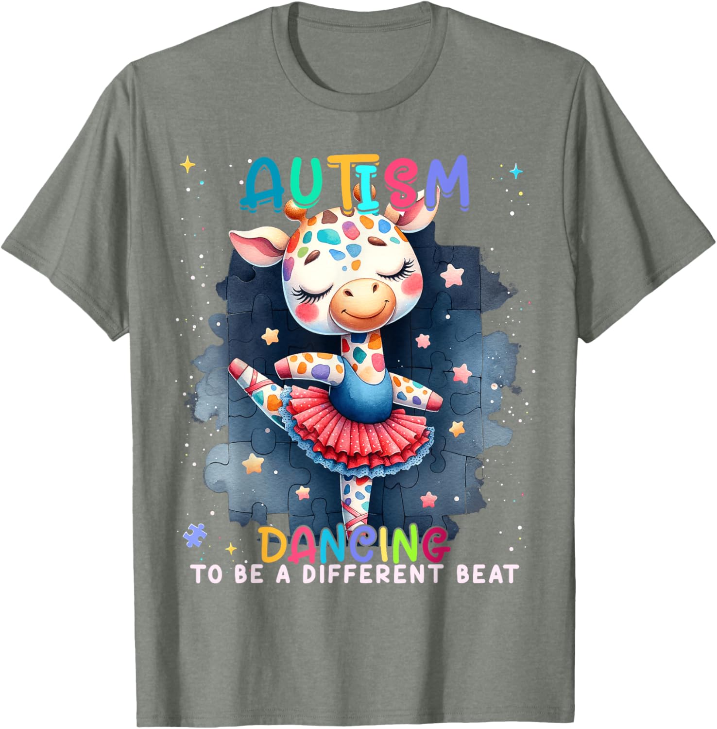 Autism Awareness Cute Unicorn Dancing To A Different Beat