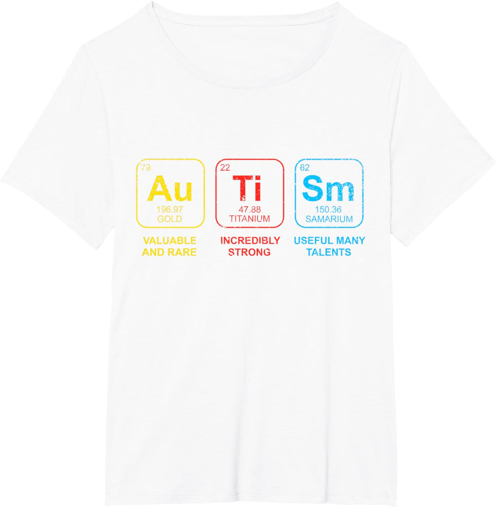 Autism Awareness Women Men Kids Elements Periodic Table ASD
