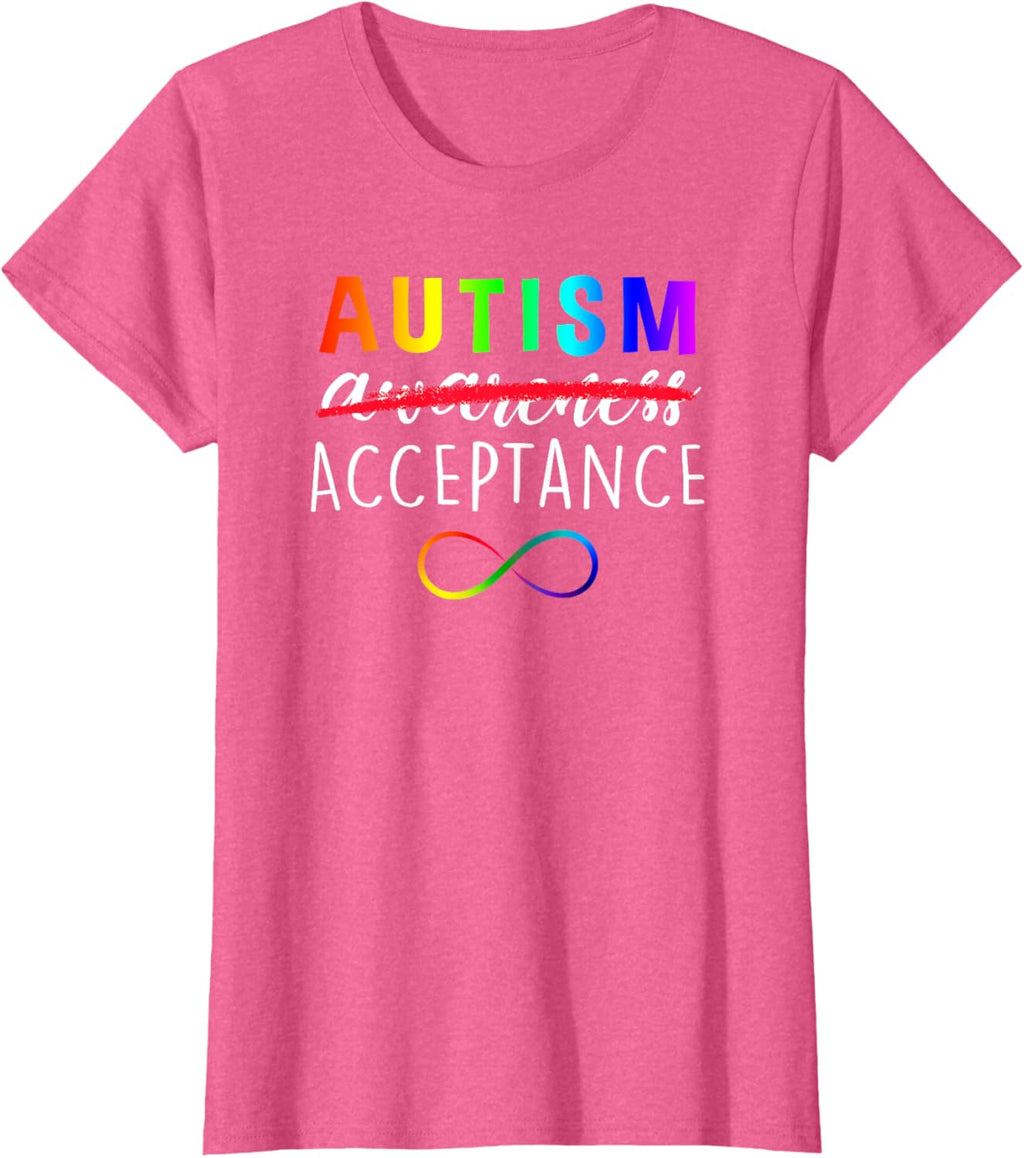 Autism - Red Instead - Acceptance Not Awareness