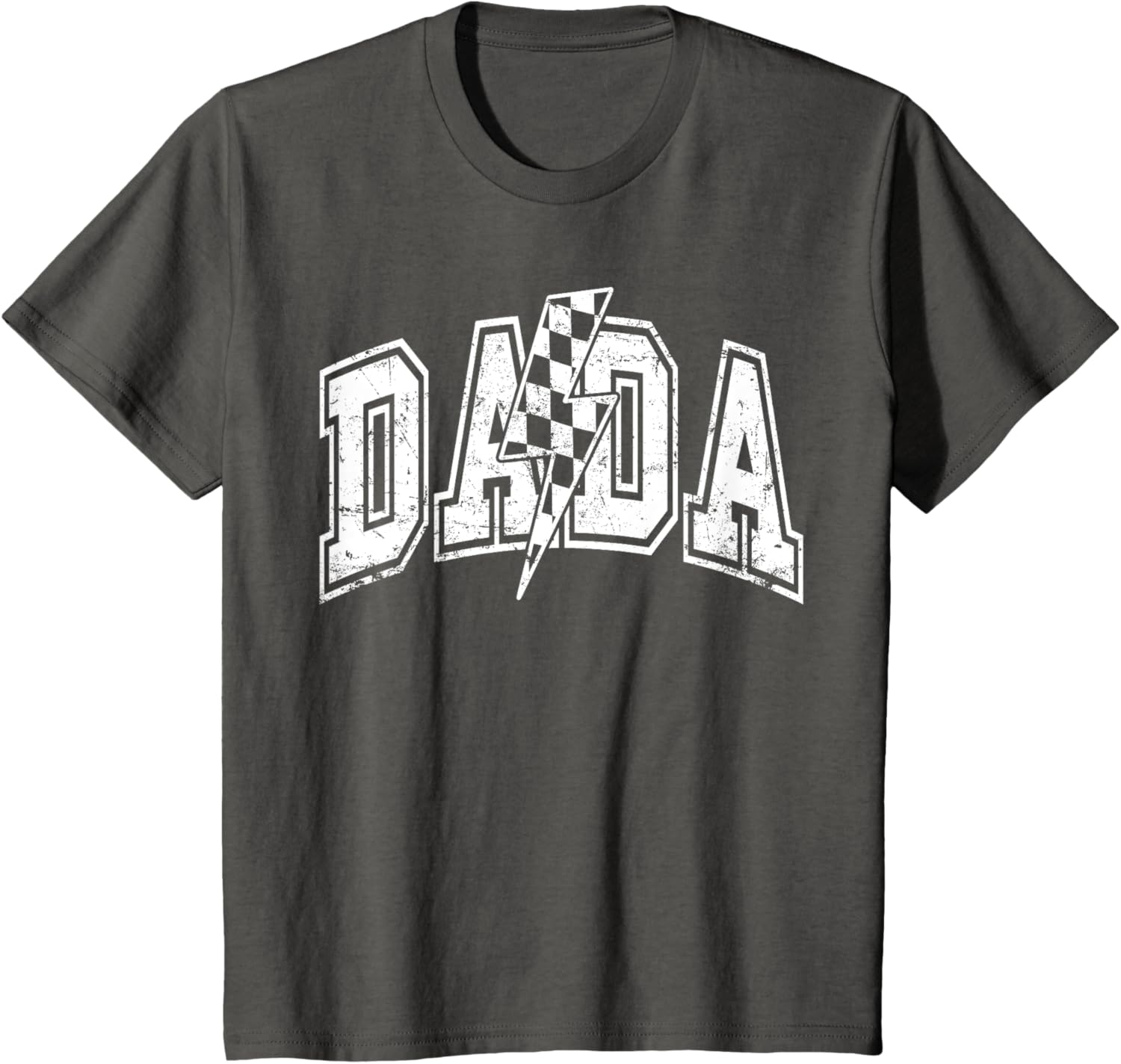 Dada Lightning Bolt Checkered Varsity Dad Men Father's Day
