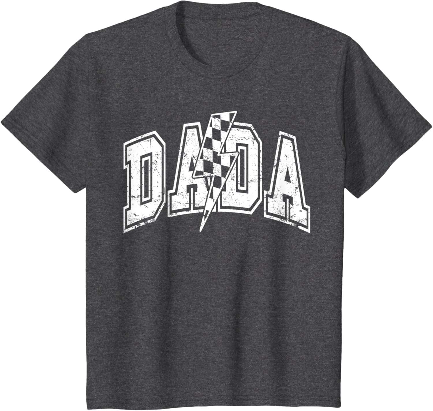 Dada Lightning Bolt Checkered Varsity Dad Men Father's Day