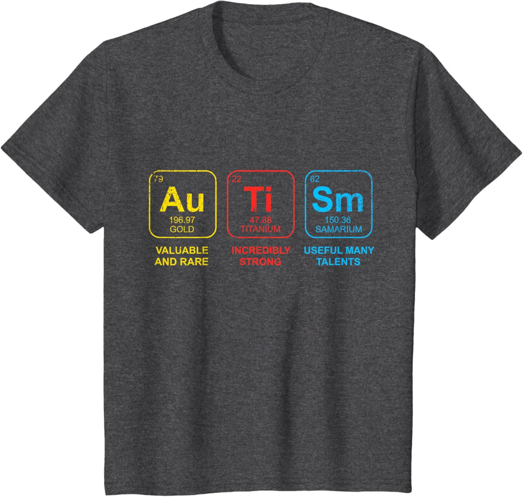 Autism Awareness Women Men Kids Elements Periodic Table ASD