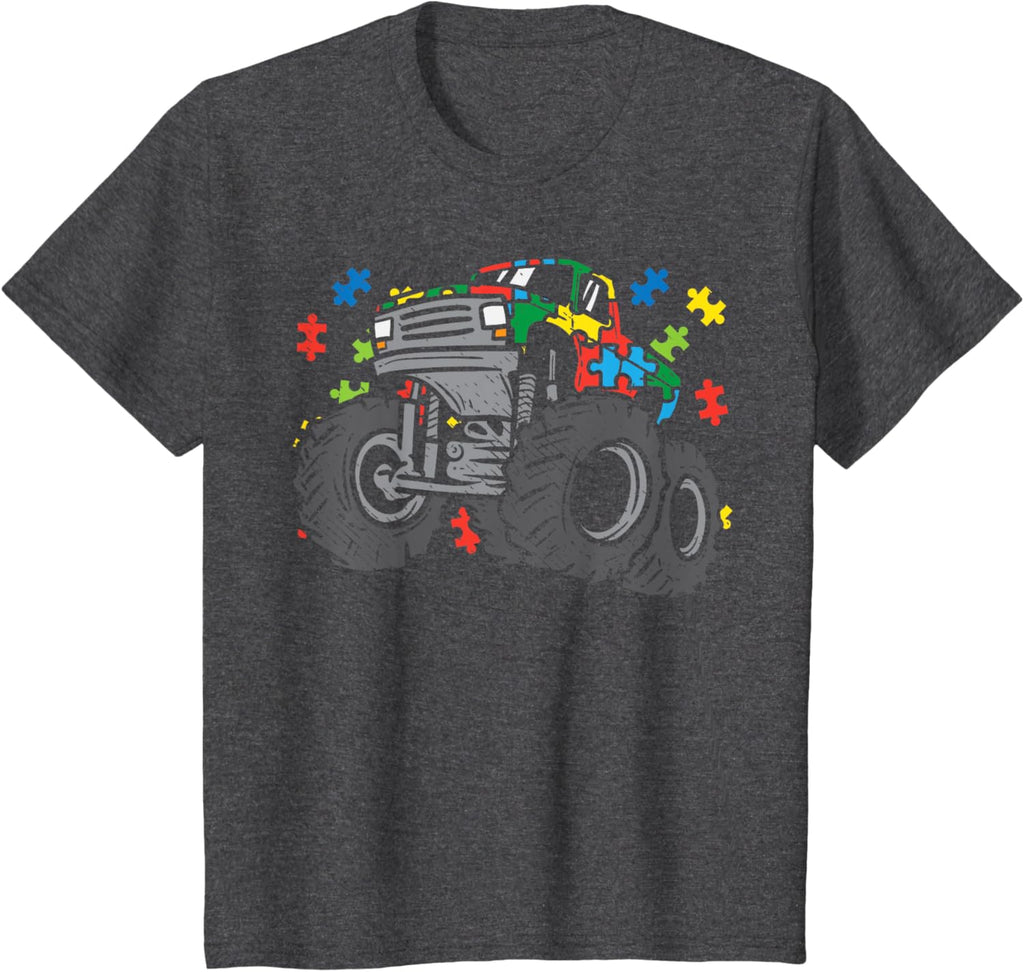 Kids Monster Truck Puzzles Cute Kids Autism Awareness ASD Boys