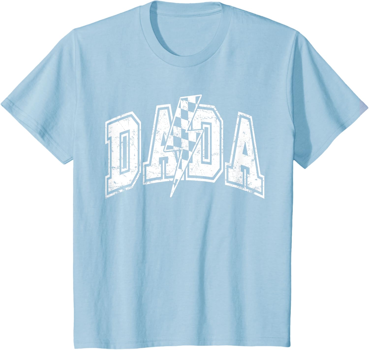 Dada Lightning Bolt Checkered Varsity Dad Men Father's Day