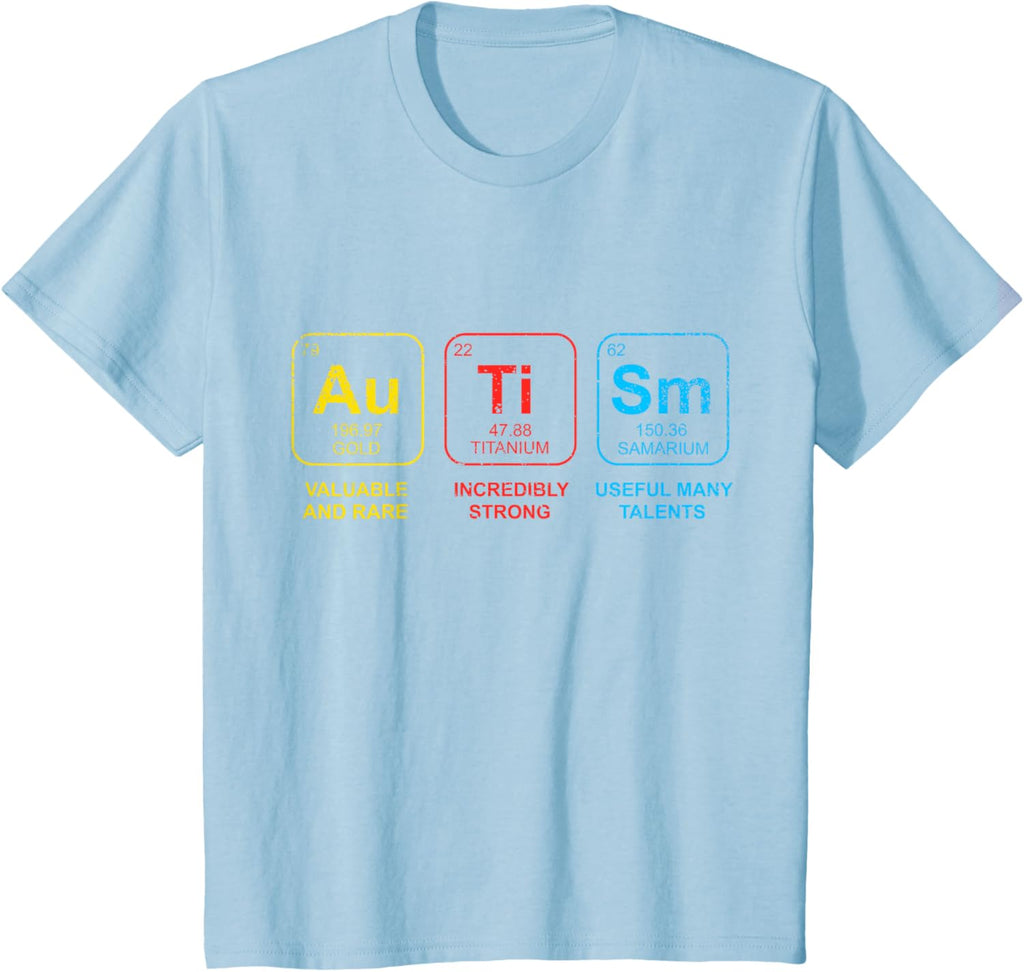 Autism Awareness Women Men Kids Elements Periodic Table ASD