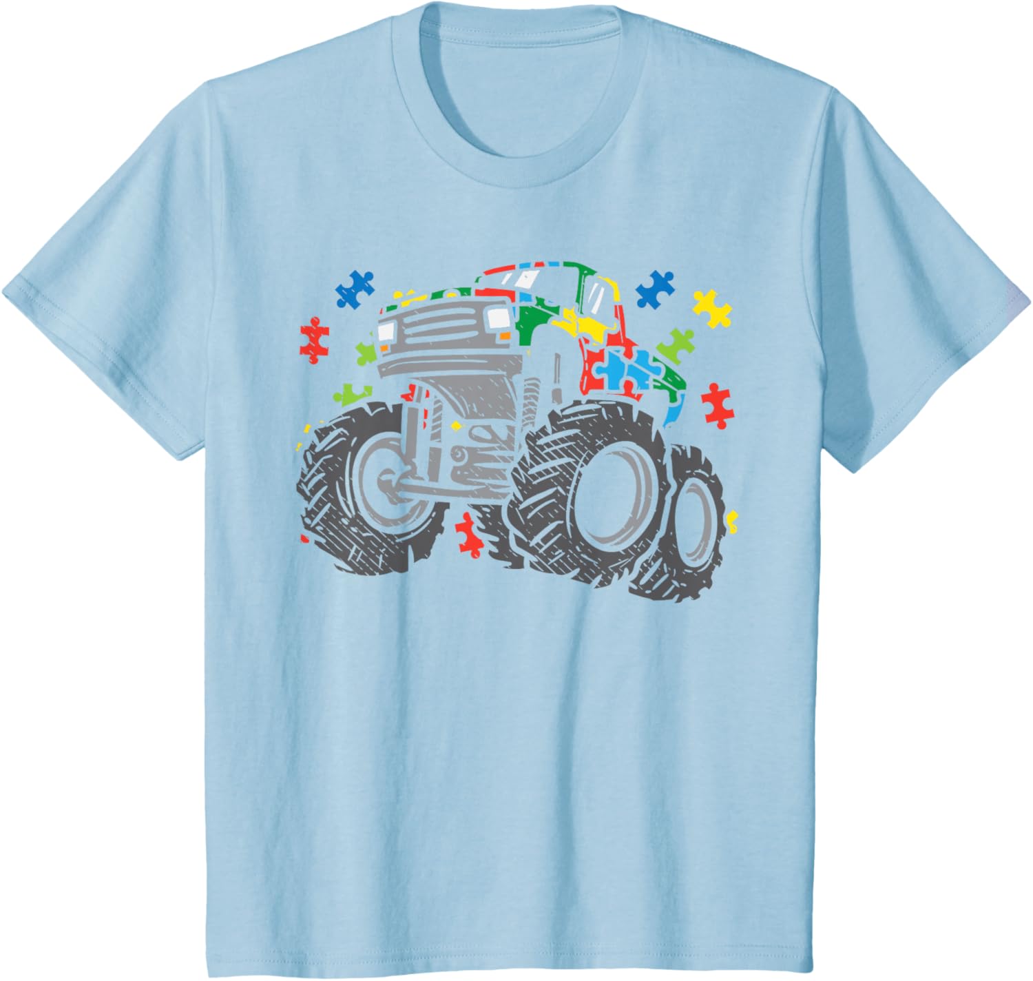 Kids Monster Truck Puzzles Cute Kids Autism Awareness ASD Boys