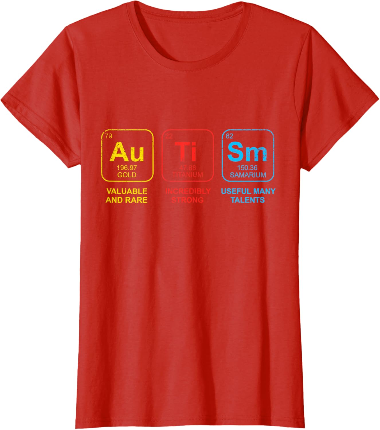 Autism Awareness Women Men Kids Elements Periodic Table ASD
