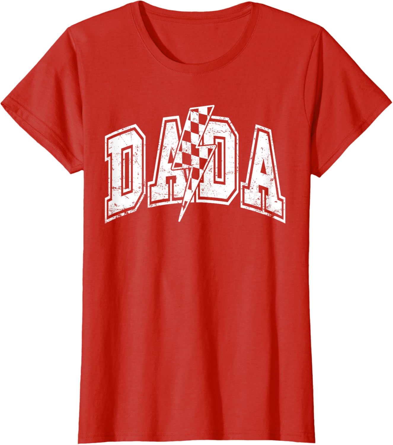 Dada Lightning Bolt Checkered Varsity Dad Men Father's Day