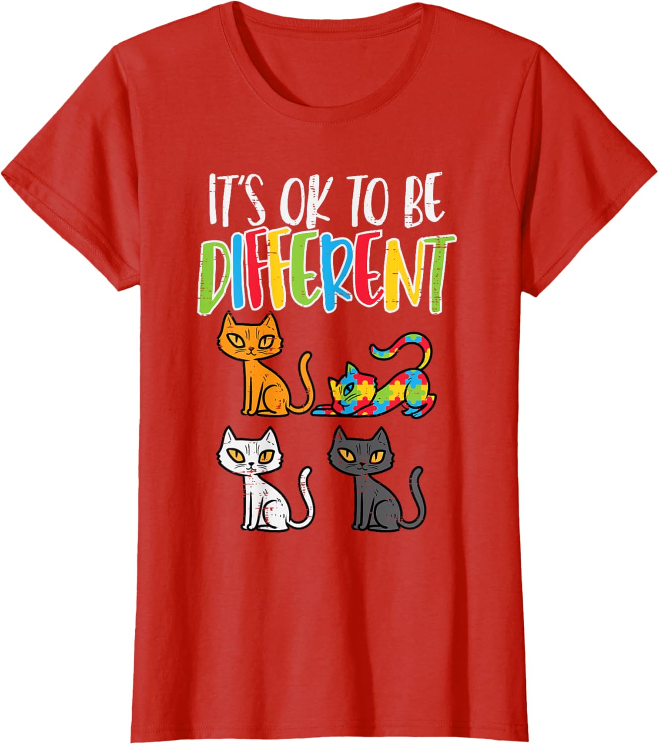 Its Ok To Be Different Cat Puzzle Cute Autism Awareness Kids