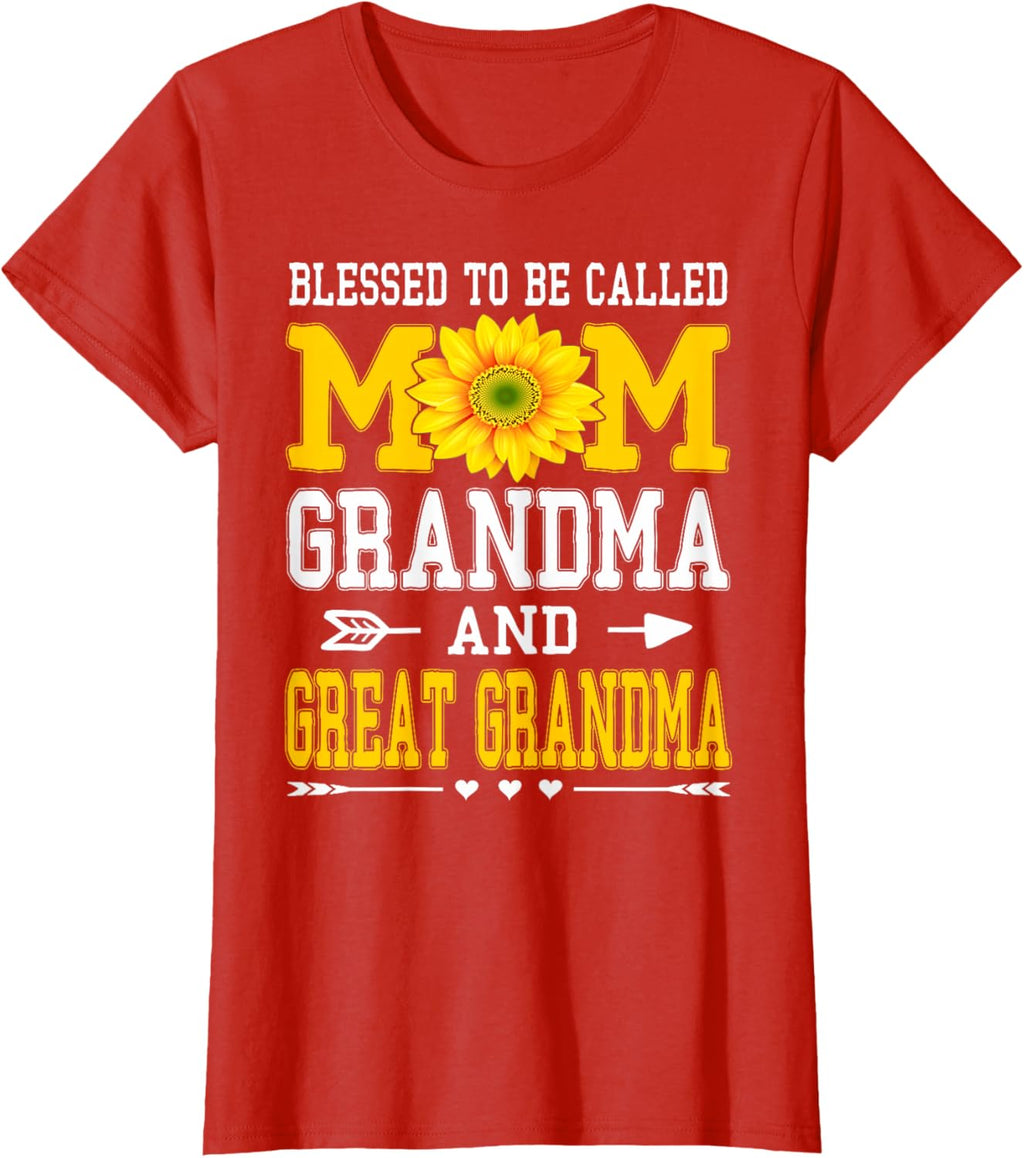 Blessed To Be Called Mom Grandma Great Grandma Mother's Day Mother Shirt