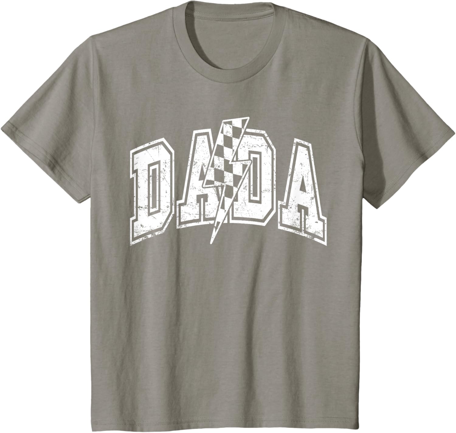Dada Lightning Bolt Checkered Varsity Dad Men Father's Day