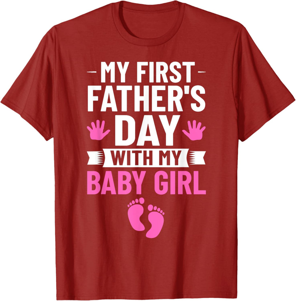 My First Fathers Day Baby Girl Outfit First Time Dad