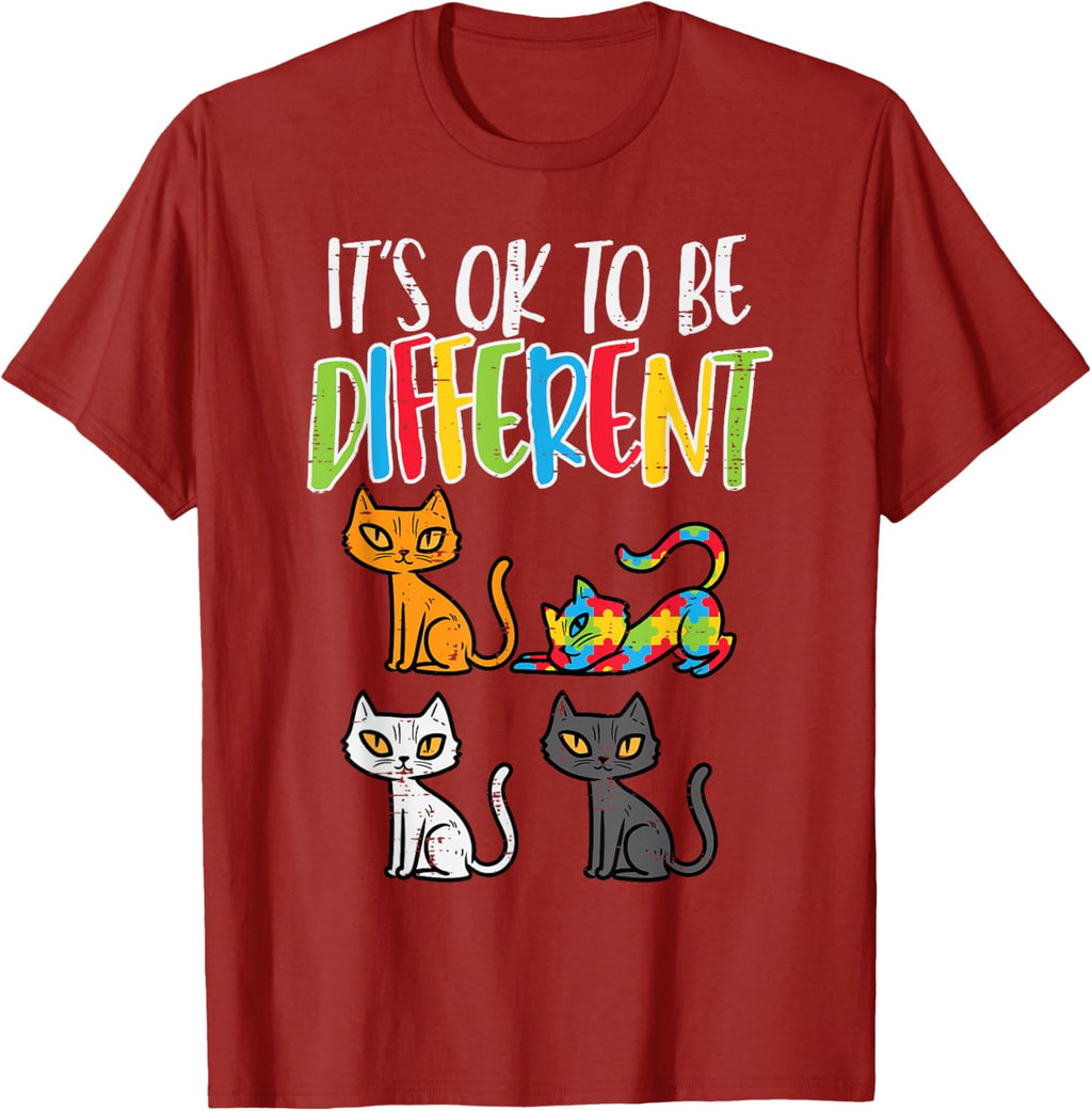 Its Ok To Be Different Cat Puzzle Cute Autism Awareness Kids