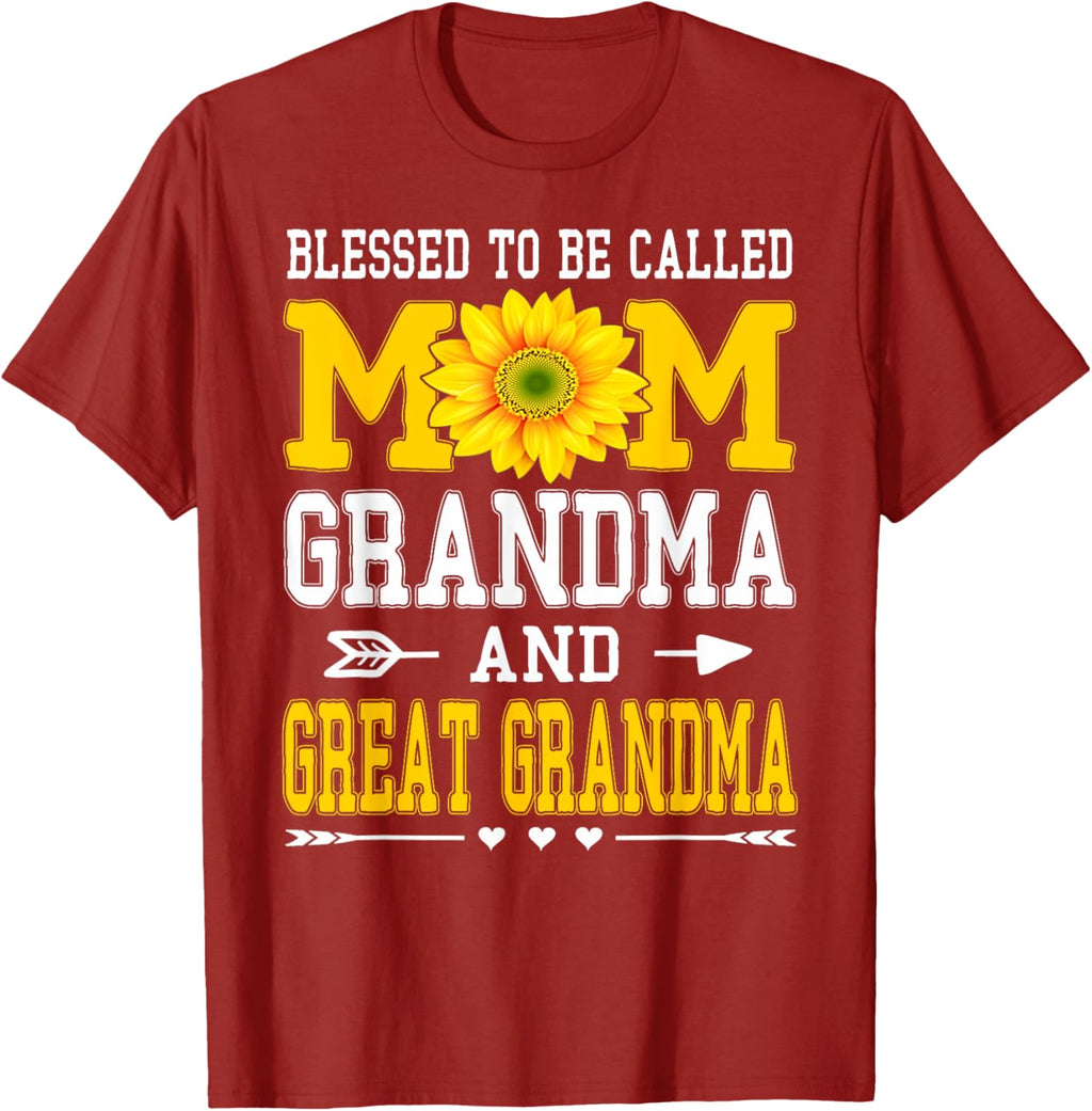 Blessed To Be Called Mom Grandma Great Grandma Mother's Day Mother Shirt