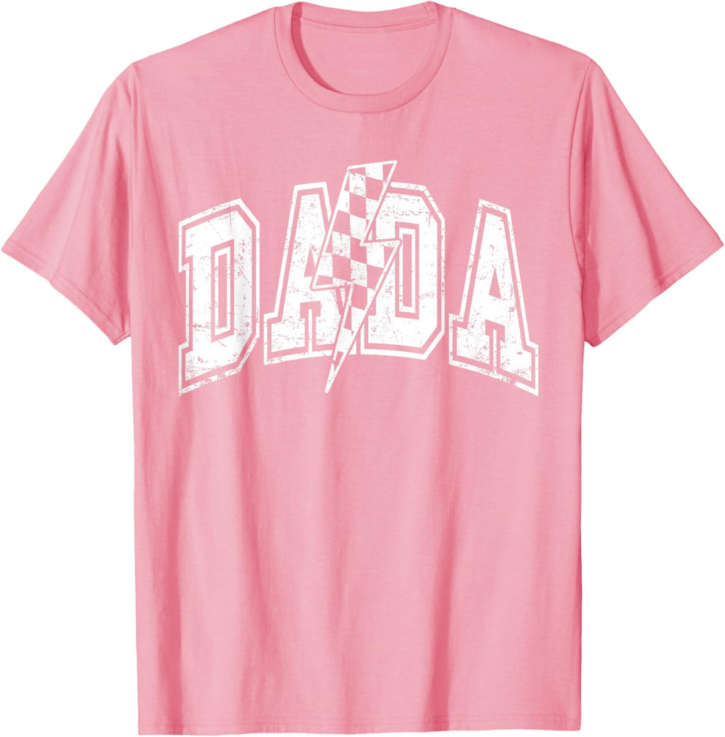 Dada Lightning Bolt Checkered Varsity Dad Men Father's Day