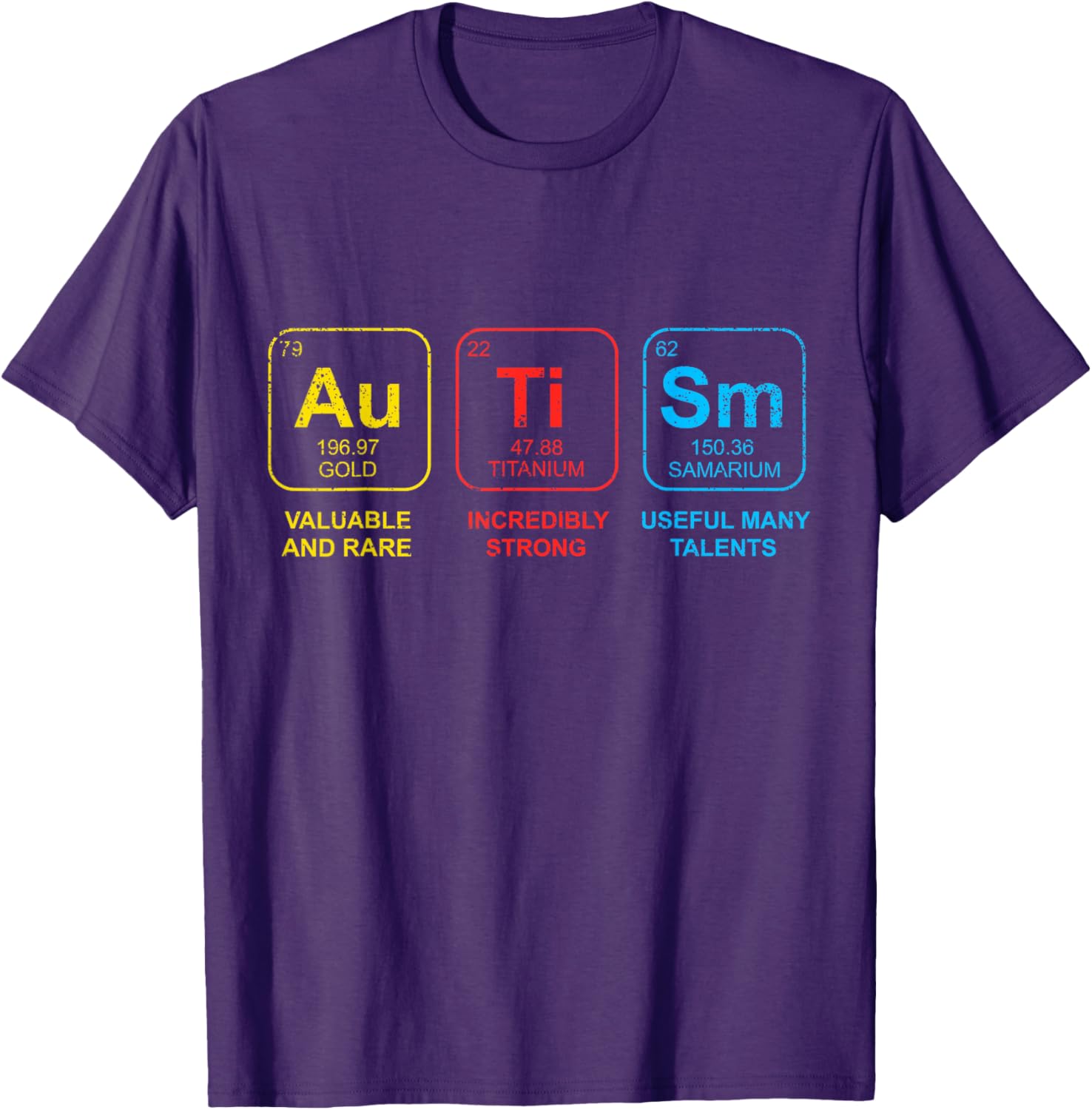 Autism Awareness Women Men Kids Elements Periodic Table ASD