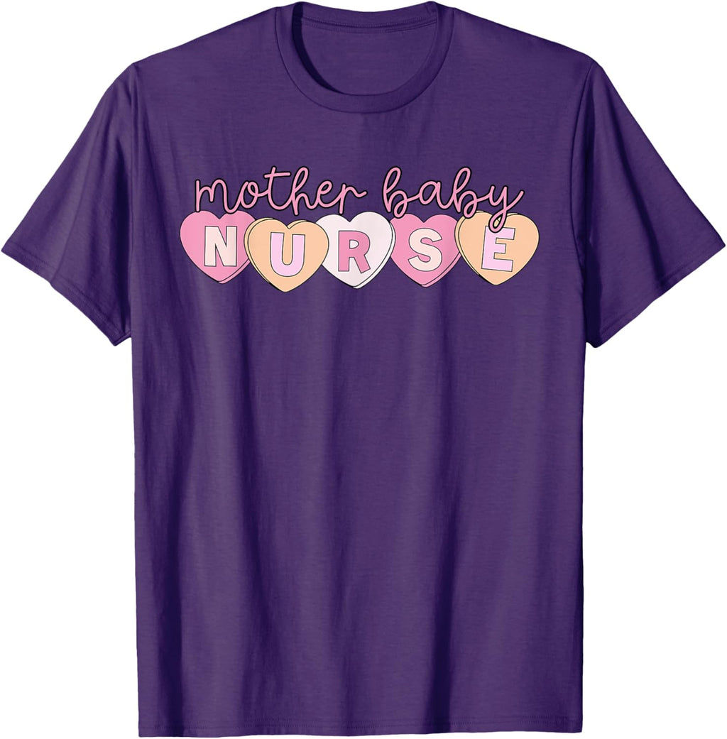 Mother Baby Nurse Hearts Valentine OBGYN Postpartum Nursing