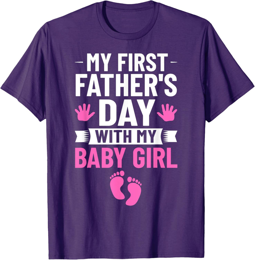 My First Fathers Day Baby Girl Outfit First Time Dad