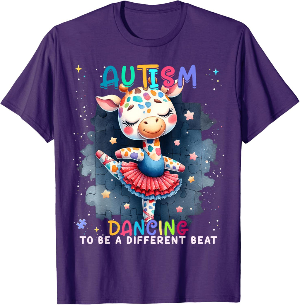 Autism Awareness Cute Unicorn Dancing To A Different Beat
