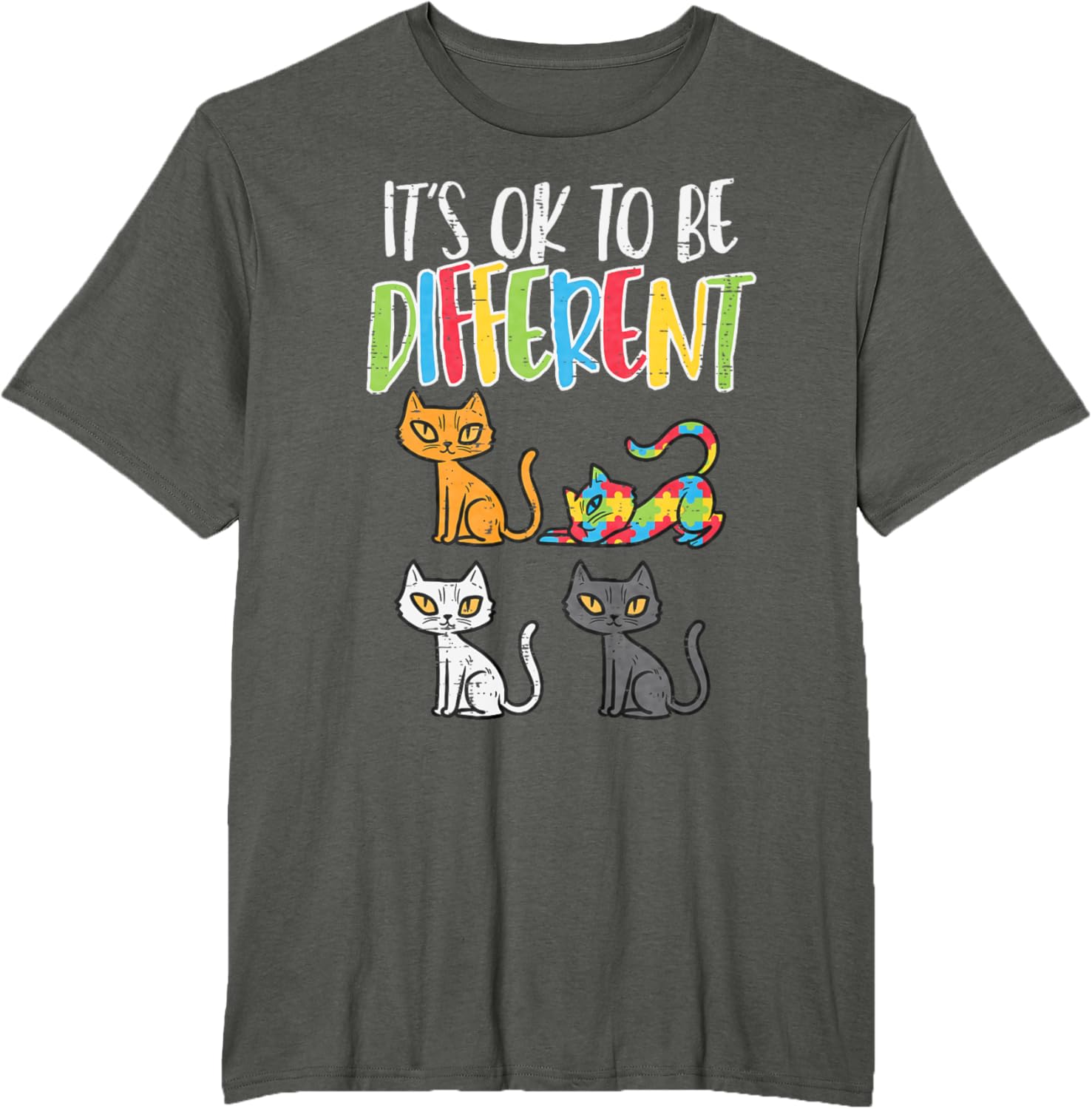 Its Ok To Be Different Cat Puzzle Cute Autism Awareness Kids
