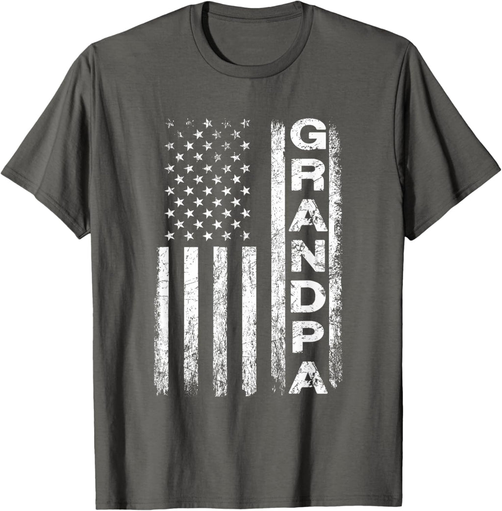 Grandpa Vintage American Flag Father's Day 4th of July Papa