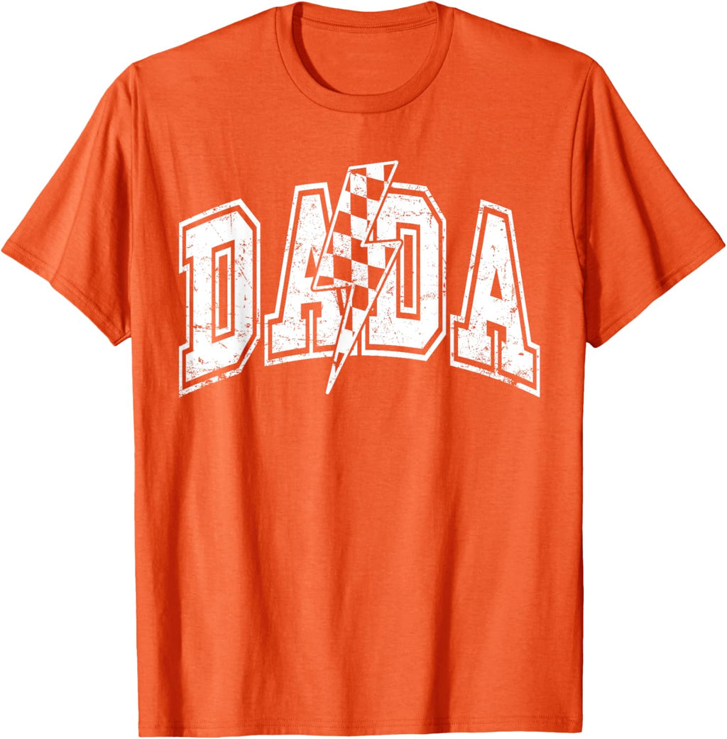 Dada Lightning Bolt Checkered Varsity Dad Men Father's Day