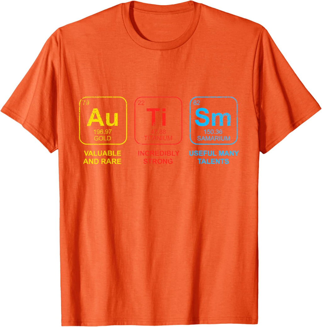 Autism Awareness Women Men Kids Elements Periodic Table ASD
