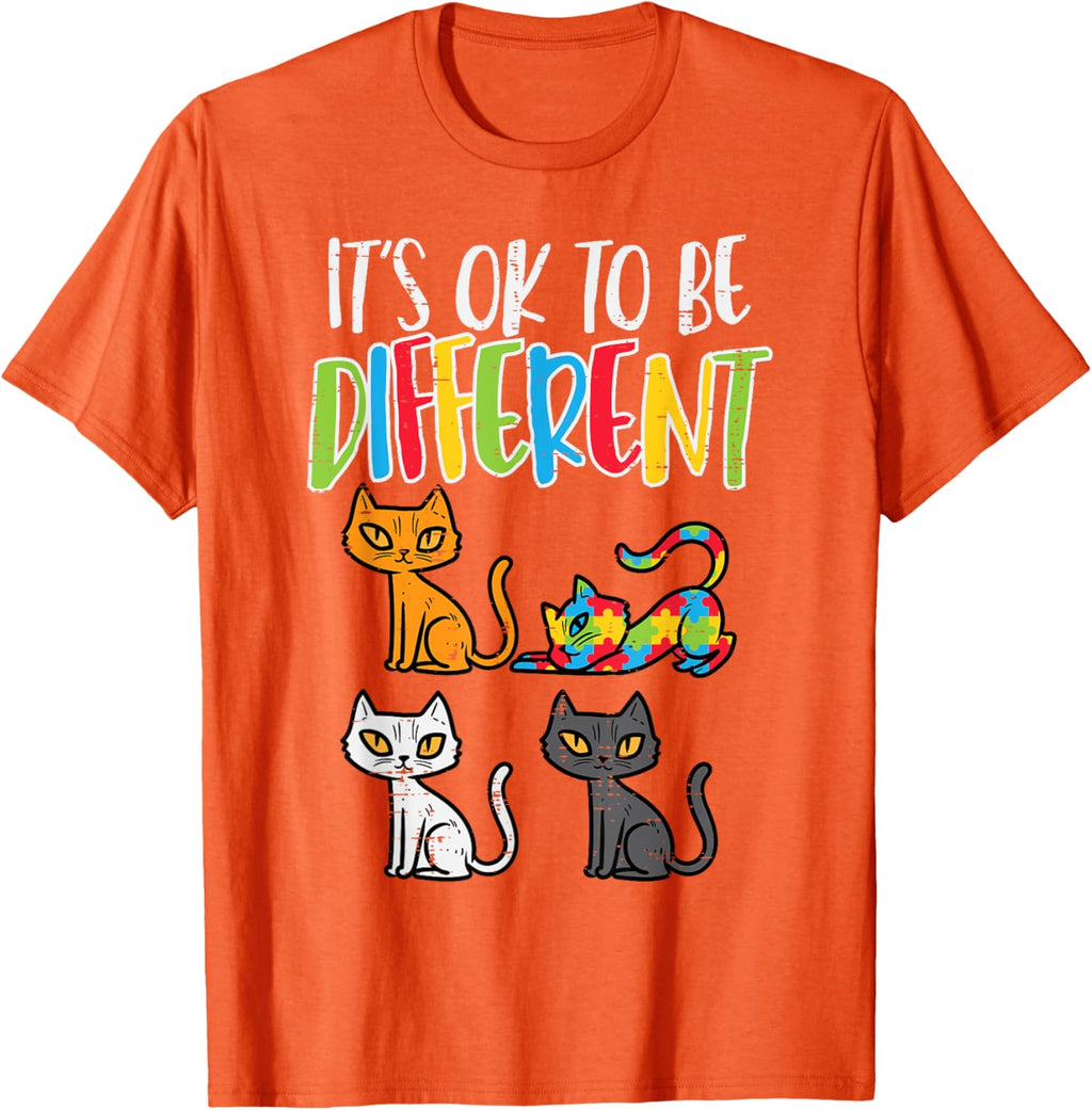 Its Ok To Be Different Cat Puzzle Cute Autism Awareness Kids