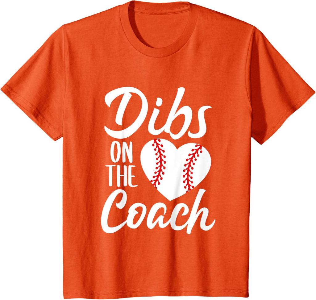 Dibs On The Coach Funny Baseball Heart Cute Mother's Day