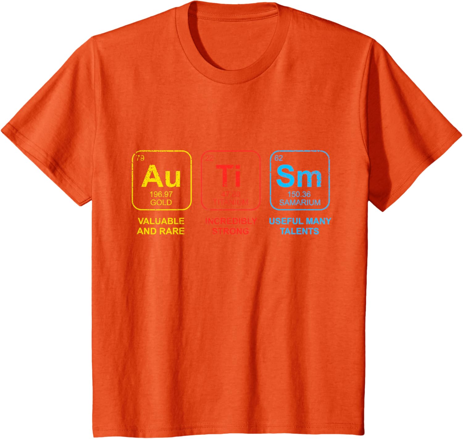 Autism Awareness Women Men Kids Elements Periodic Table ASD