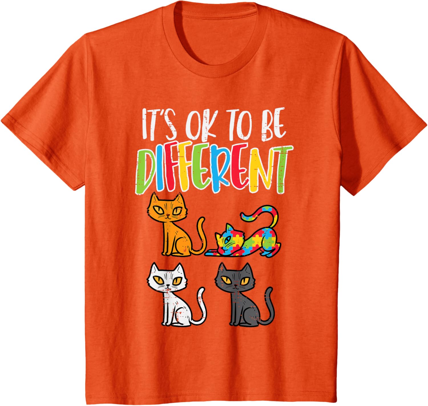Its Ok To Be Different Cat Puzzle Cute Autism Awareness Kids