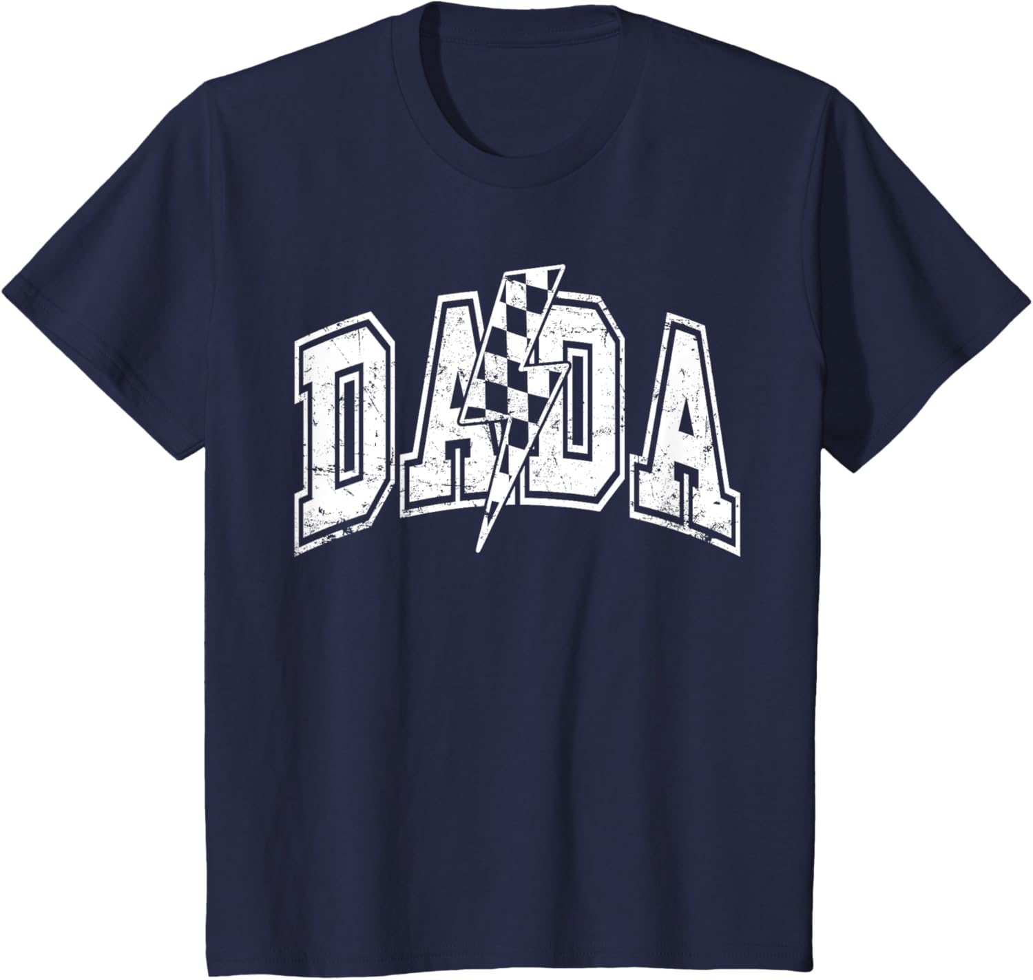Dada Lightning Bolt Checkered Varsity Dad Men Father's Day