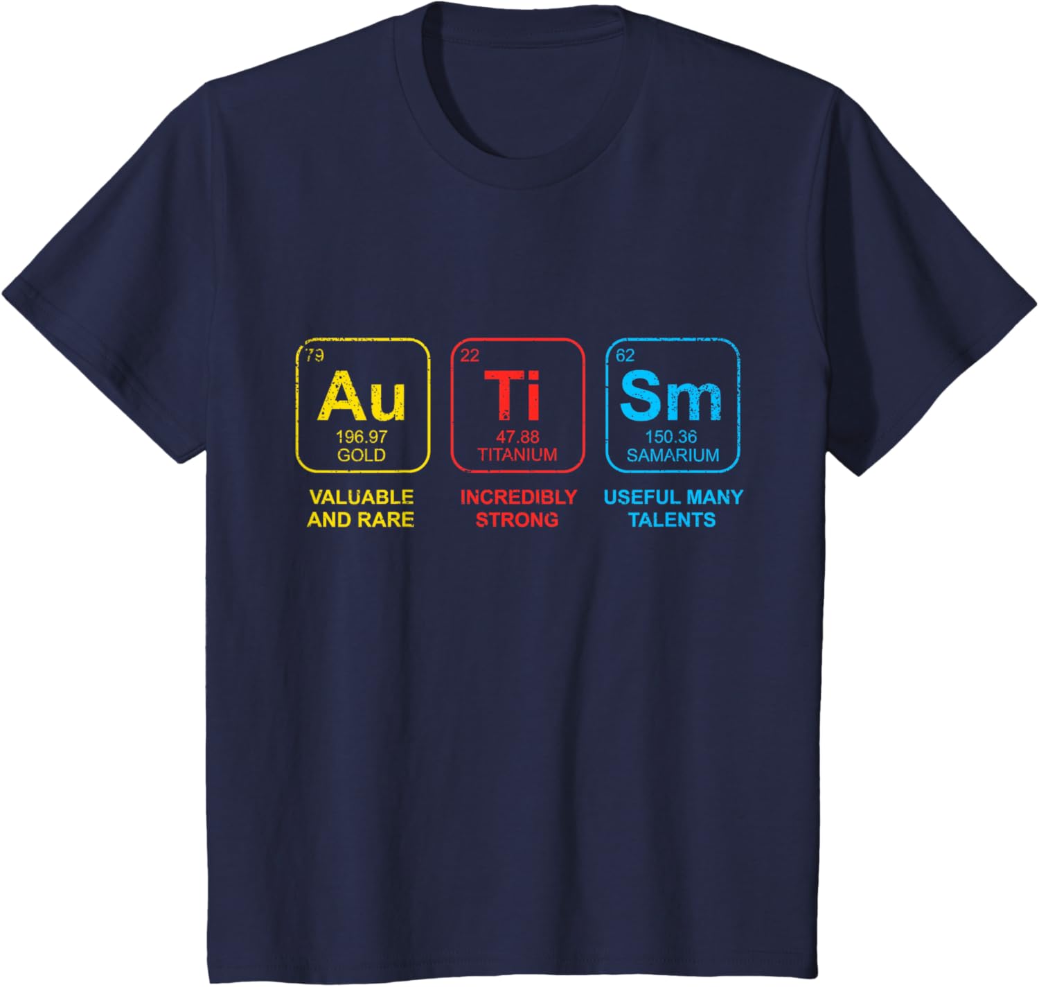 Autism Awareness Women Men Kids Elements Periodic Table ASD