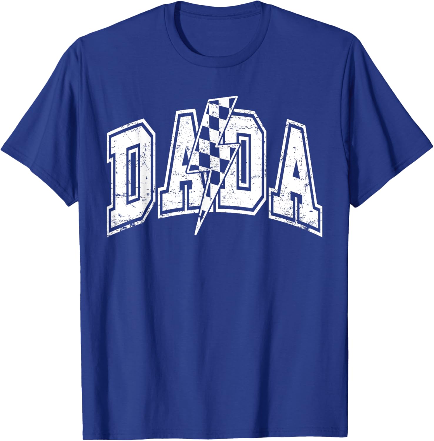 Dada Lightning Bolt Checkered Varsity Dad Men Father's Day