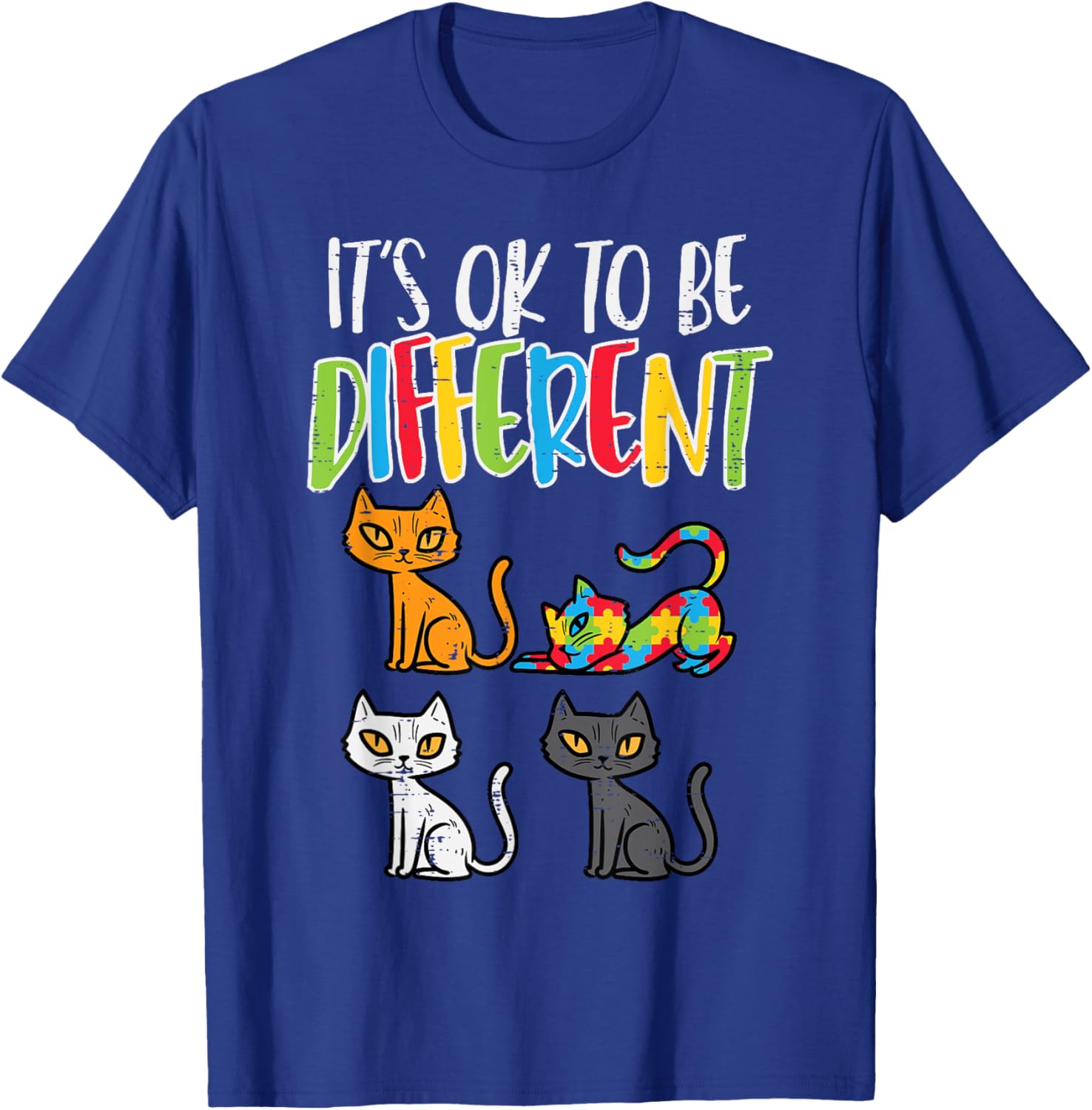 Its Ok To Be Different Cat Puzzle Cute Autism Awareness Kids