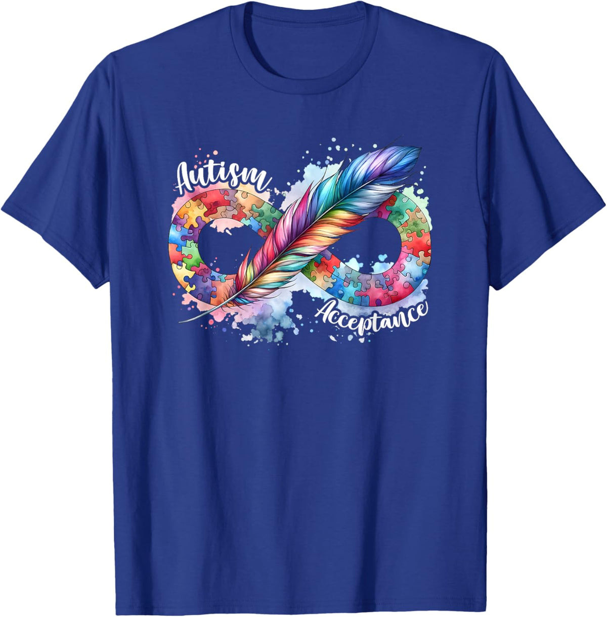 Autism Awareness Acceptance Rainbow Infinity Symbol
