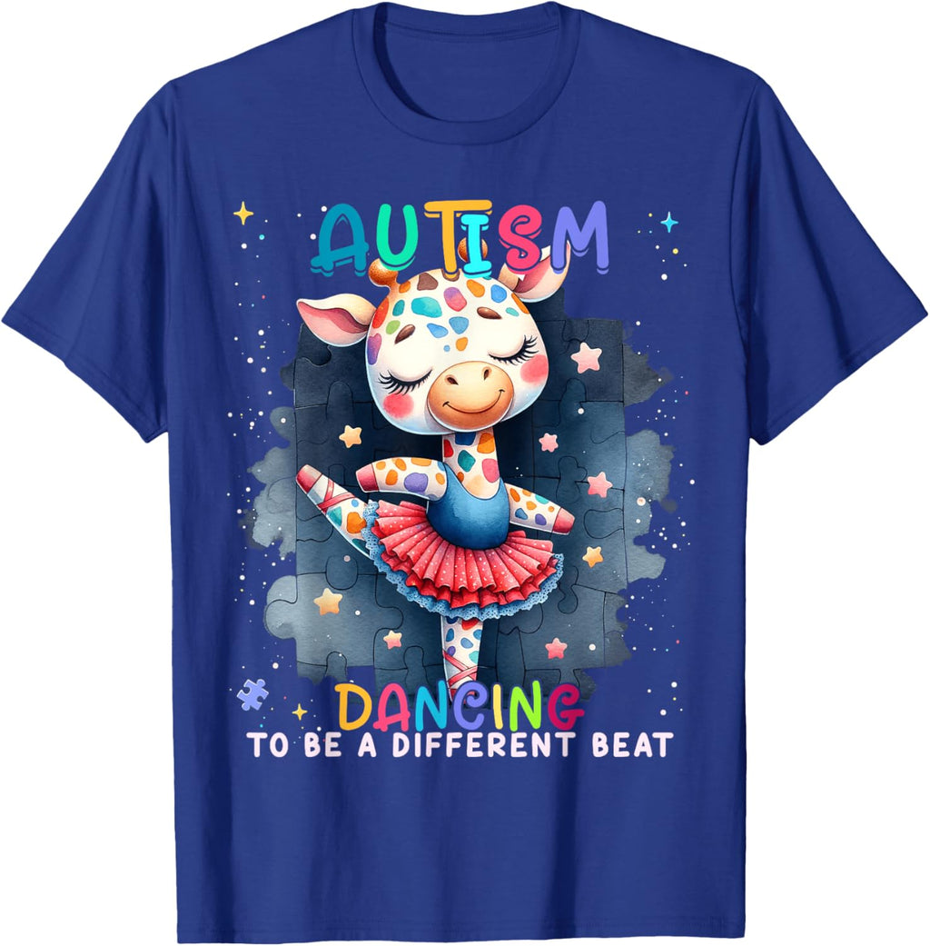 Autism Awareness Cute Unicorn Dancing To A Different Beat