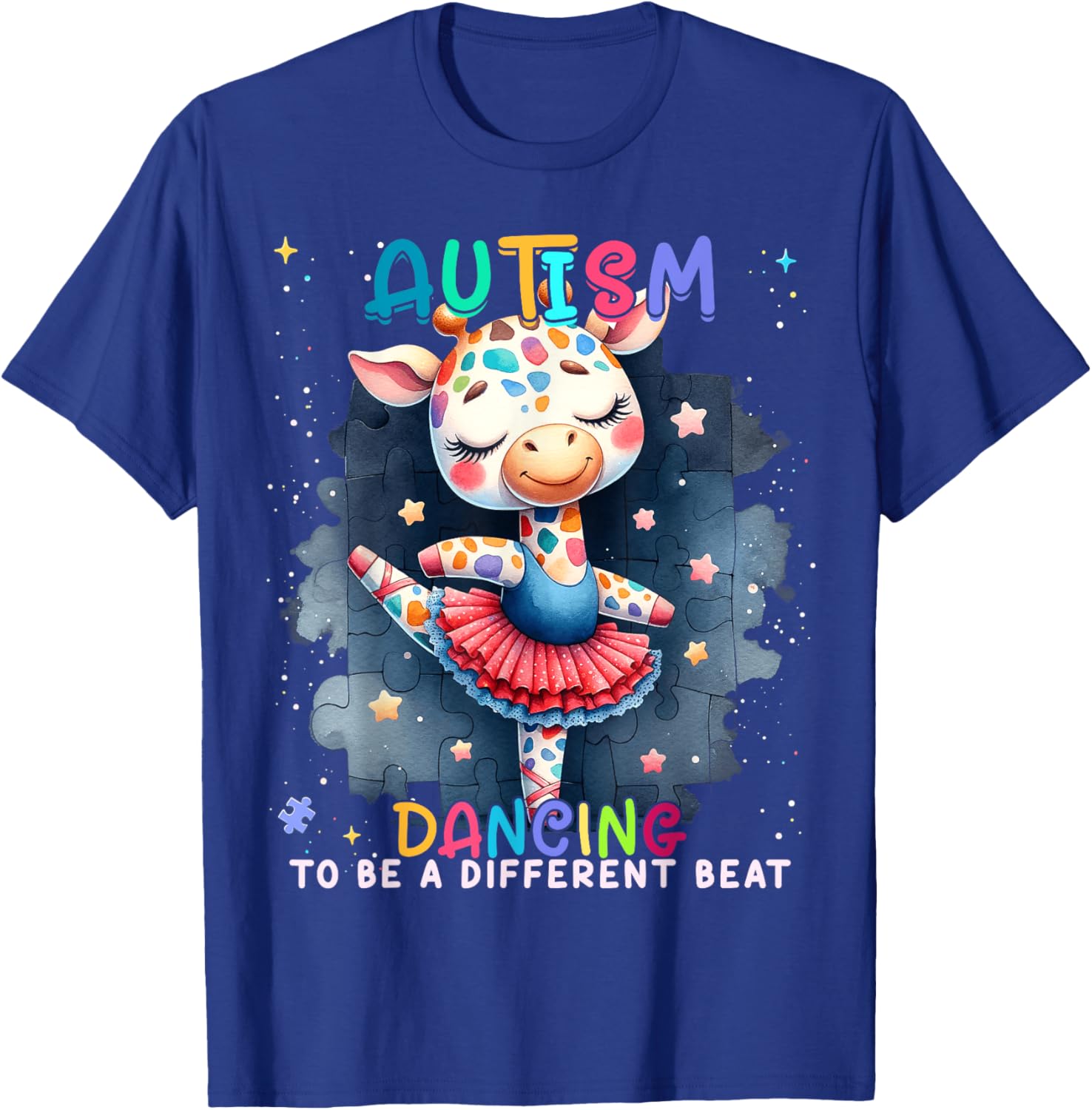 Autism Awareness Cute Unicorn Dancing To A Different Beat
