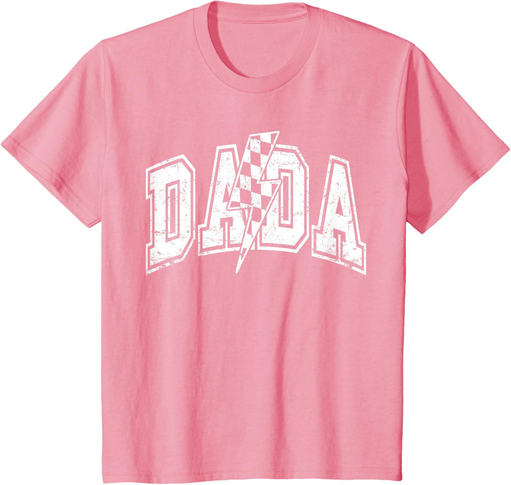Dada Lightning Bolt Checkered Varsity Dad Men Father's Day