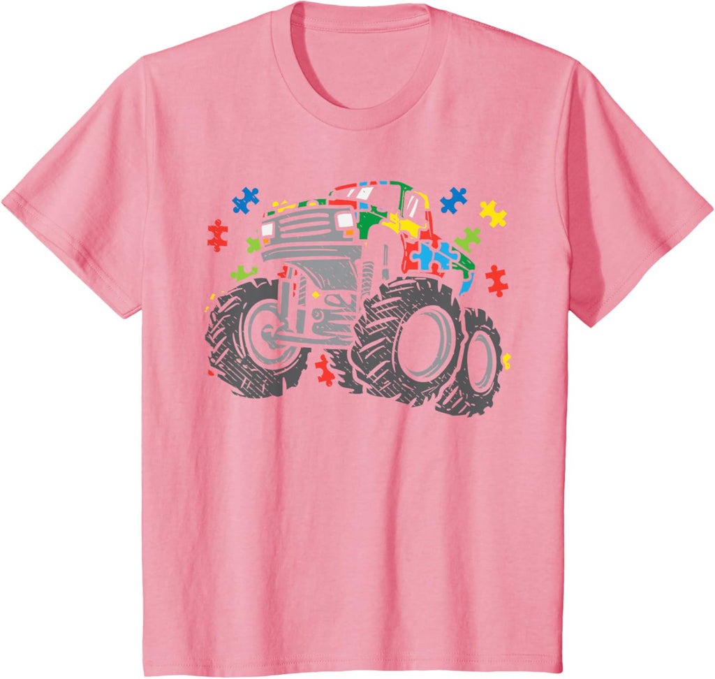 Kids Monster Truck Puzzles Cute Kids Autism Awareness ASD Boys
