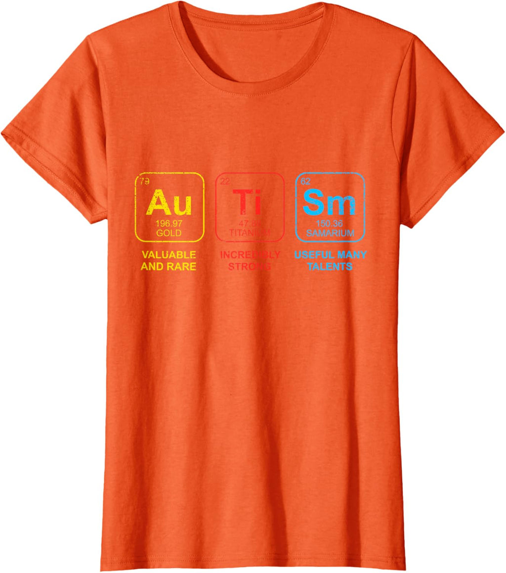 Autism Awareness Women Men Kids Elements Periodic Table ASD