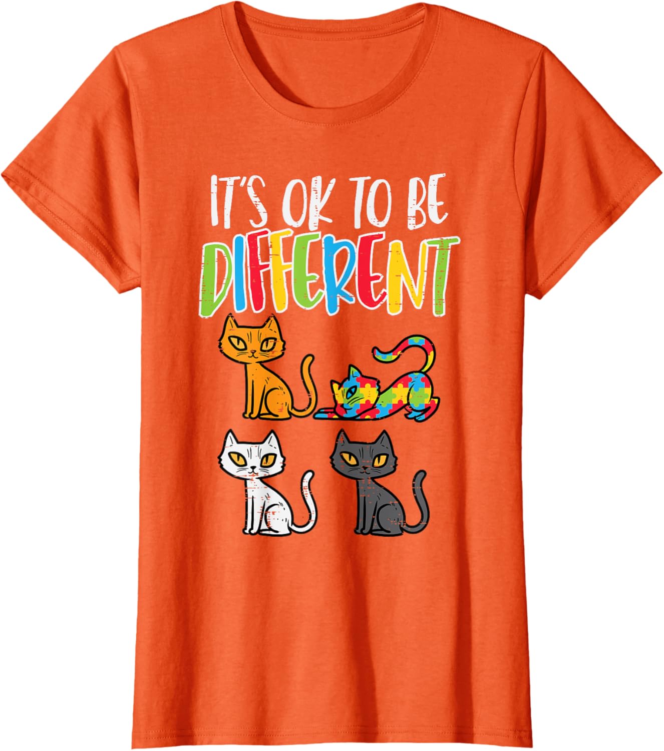 Its Ok To Be Different Cat Puzzle Cute Autism Awareness Kids