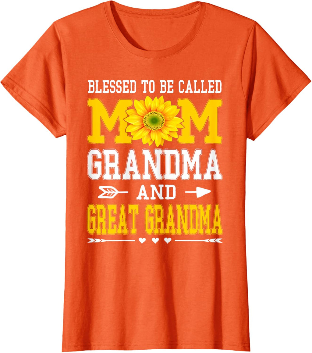 Blessed To Be Called Mom Grandma Great Grandma Mother's Day Mother Shirt