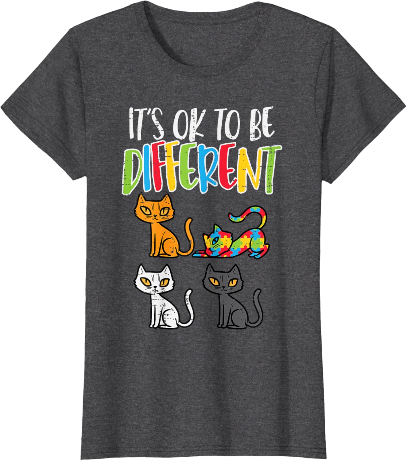 Its Ok To Be Different Cat Puzzle Cute Autism Awareness Kids